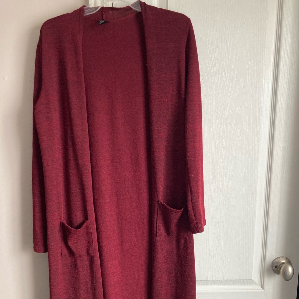 Beautiful burgundy long sweater Agnes and Dora size m - Picture 1 of 5